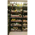 Supermarket Adjustable 6 Tiers Epoxy Coated Metal Wine Display Rack